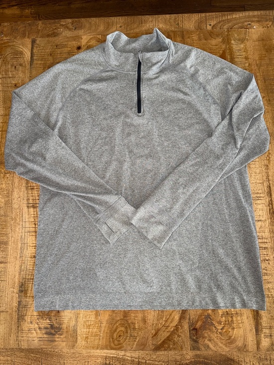 Fabletics Other - Fabletics Men's Lightweight Heather Gray Quarter-Zip Shirt Jacket